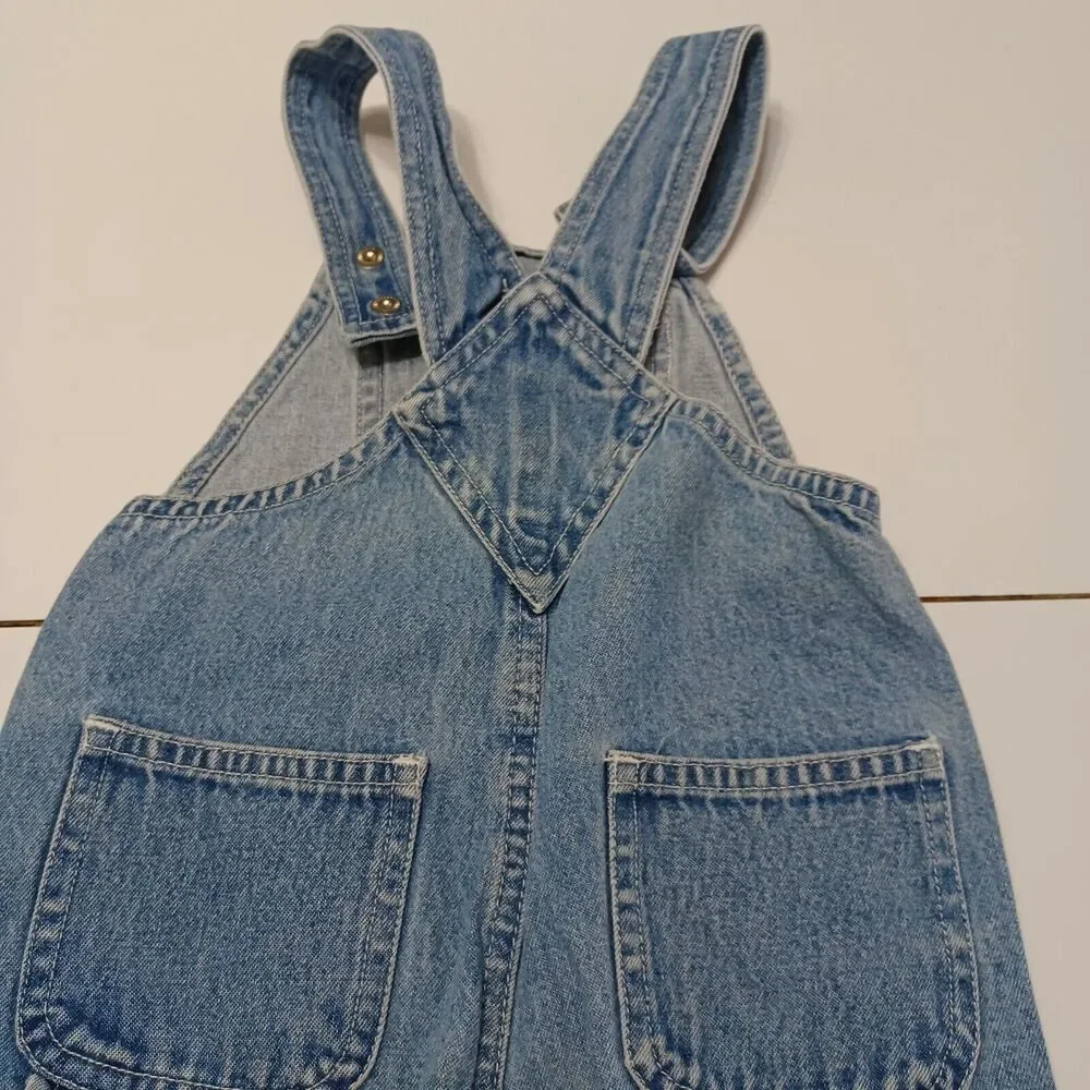 Honors Baby 18 Months Denim Shortalls Blue Adjustable Strap Overall Shorts Stars